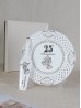 25th Anniversary Cake Plate w/ Server (French)  With Gift Box